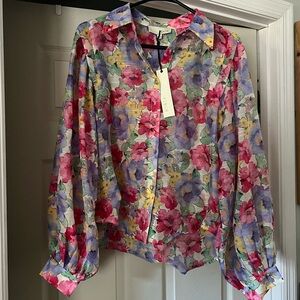 Pinch Floral Blouse - Multicolor